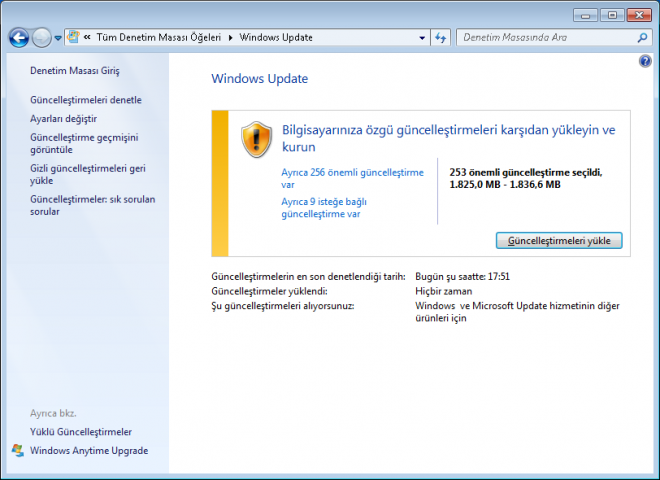 Windows 7 SP1 x64 Türkçe Windows Güncelleme Sorunu ve Çözümü Error